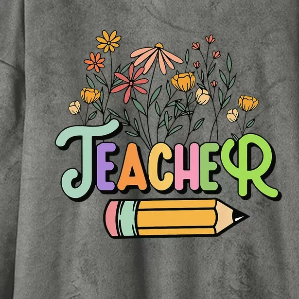 Retro Teacher Teacher for  Best Teacher Gifts Hooded Wearable Blanket