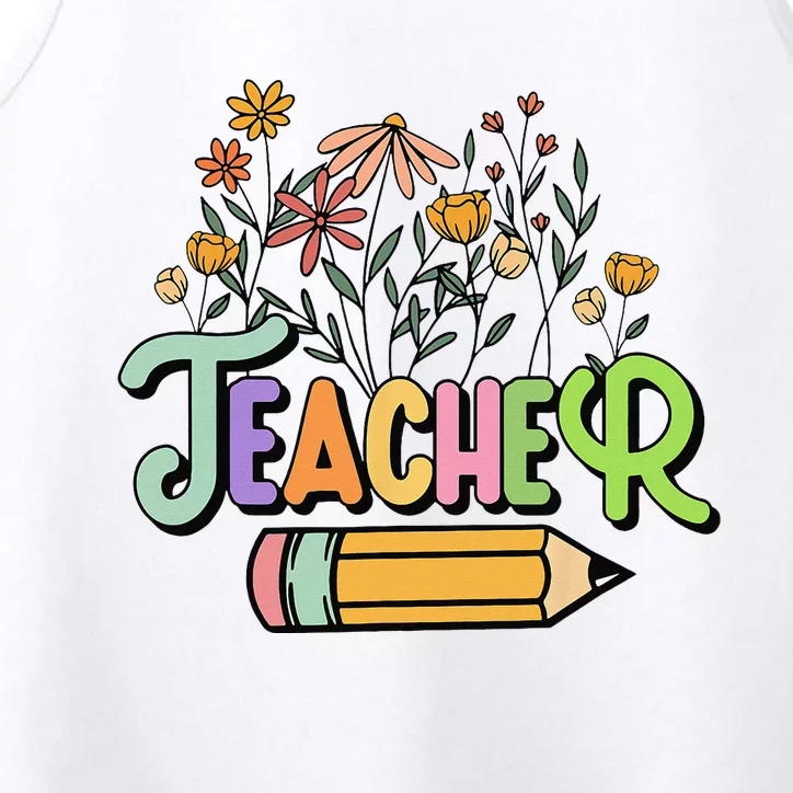 Retro Teacher Teacher for  Best Teacher Gifts Performance Tank