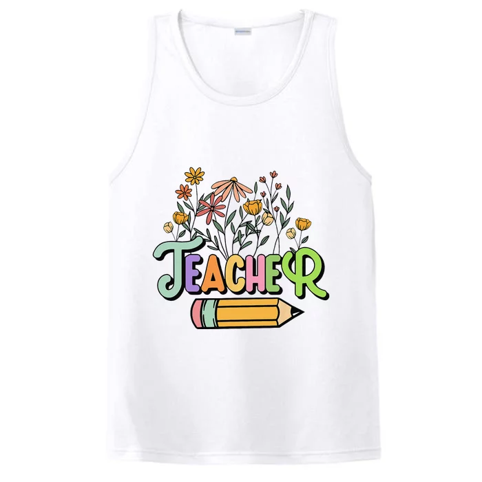 Retro Teacher Teacher for  Best Teacher Gifts Performance Tank