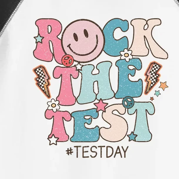 Rock The Test Testing Day Retro Motivational Teacher Student Toddler Fine Jersey T-Shirt