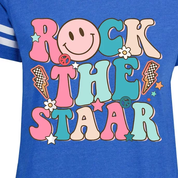 Rock The Test Test Day Teachers Motivational Rock The Staar Enza Ladies Jersey Football T-Shirt