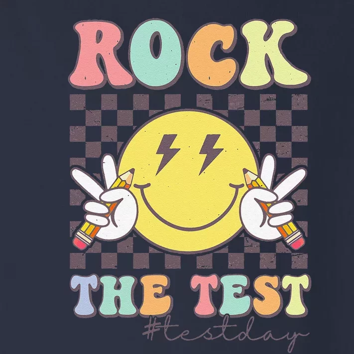 Rock The Test Testing Day Retro Motivational Teacher Student Toddler Long Sleeve Shirt