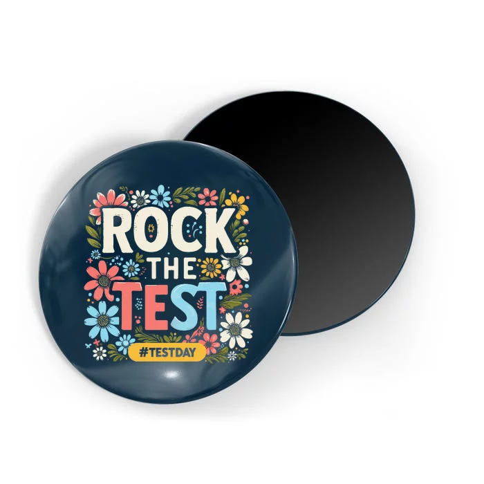 Rock The Test Motivational Teacher Student Testing Day Magnet