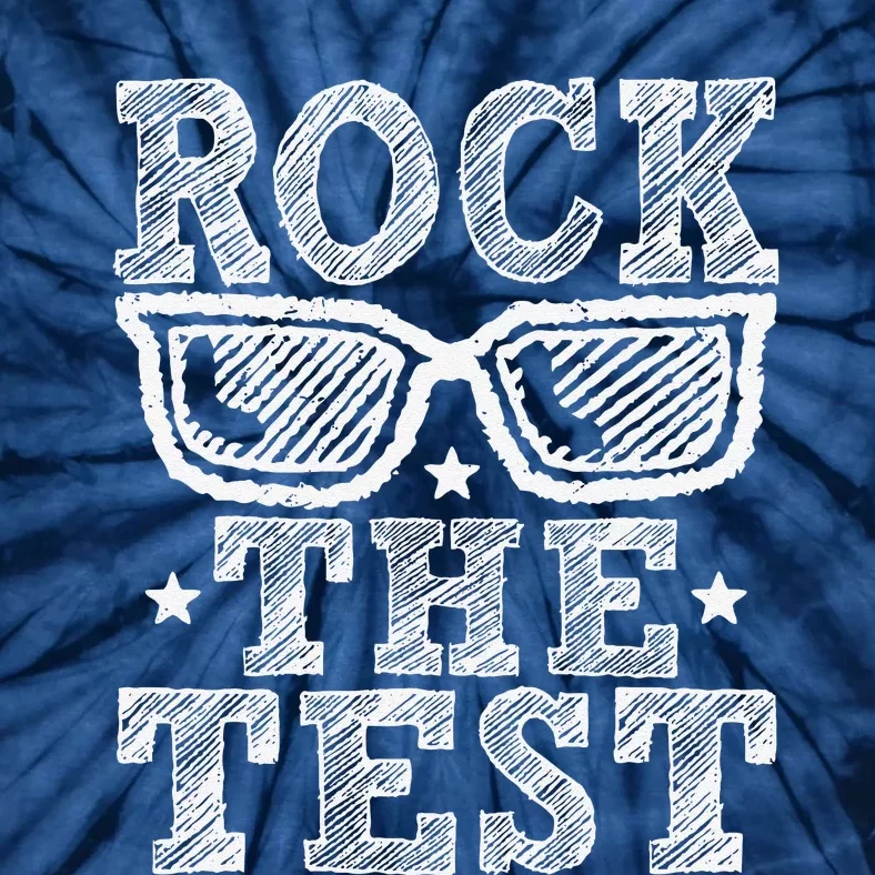 Rock The Test Testing Day Retro Motivational Teacher Student Tie-Dye T-Shirt