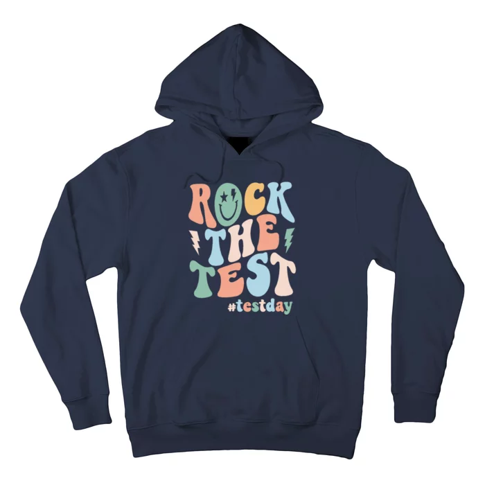 Rock The Test Testing Day Retro Motivational Teacher Student Hoodie