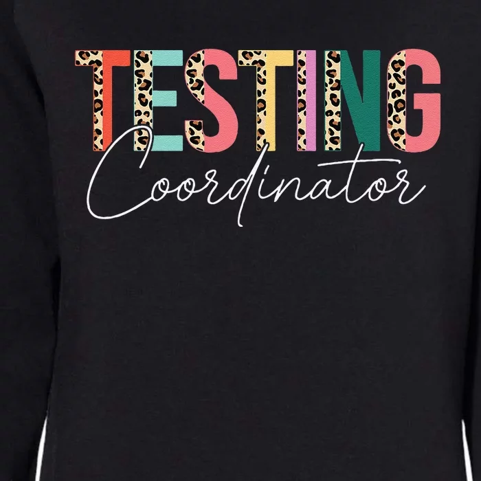 Rock The Test Teacher Test Day Testing Coordinator Leopard Womens California Wash Sweatshirt