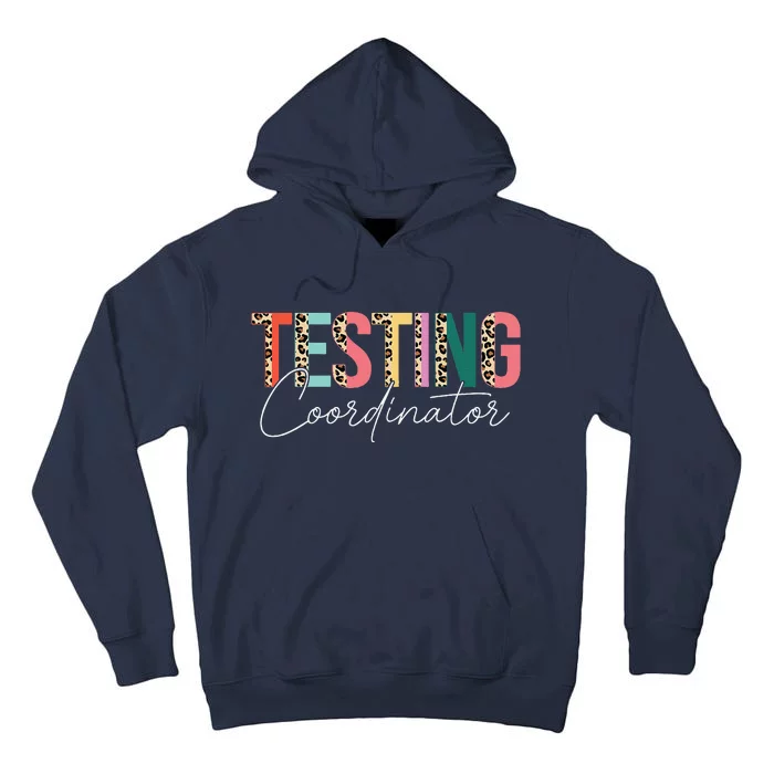 Rock The Test Teacher Test Day Testing Coordinator Leopard Tall Hoodie