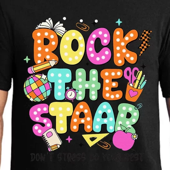 Rock The Test Staar Day Teacher Motivational Testing Day Pajama Set