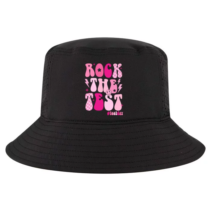 Rock The Test Testing Day Retro Motivational Teacher Student Cool Comfort Performance Bucket Hat