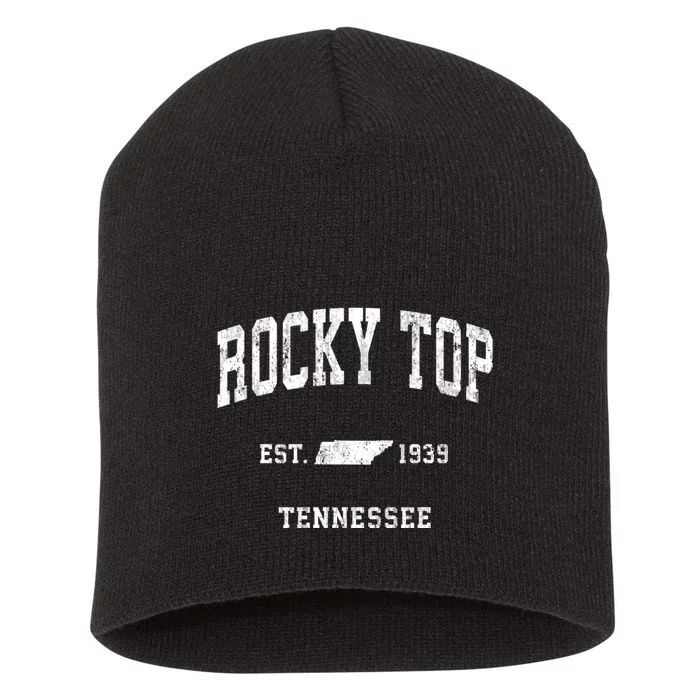 Rocky Top Tennessee Tn Vintage Athletic Short Acrylic Beanie