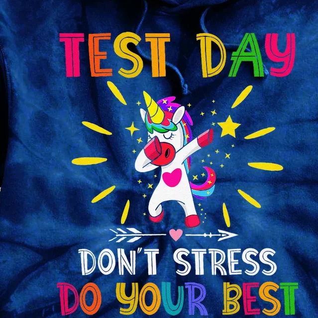 Rock The Test Teacher Test Day Testing Day Funny Teacher Tie Dye Hoodie