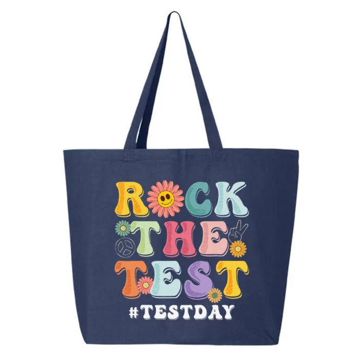 Rock The Test Testing Day Groovy Motivational Teacher 25L Jumbo Tote