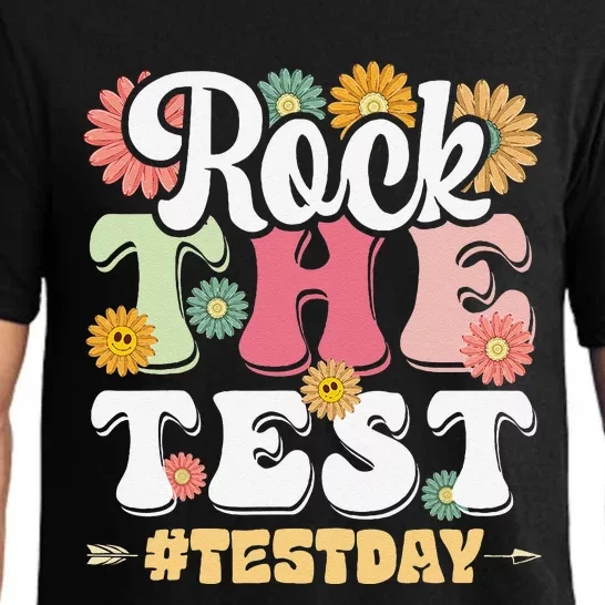 Rock The Test Testing Day Groovy Motivational Teacher Pajama Set