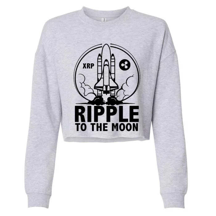 Ripple To The Moon Cropped Pullover Crew