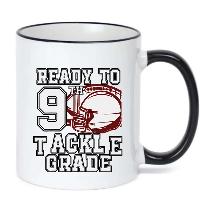 Ready To Tackle 9th Grade Back To School Football Colorful Black Color Changing Mug