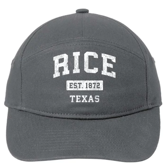 Rice Texas Tx Vintage Sports Established 7-Panel Snapback Hat