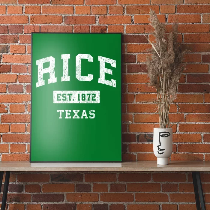 Rice Texas Tx Vintage Sports Established Poster