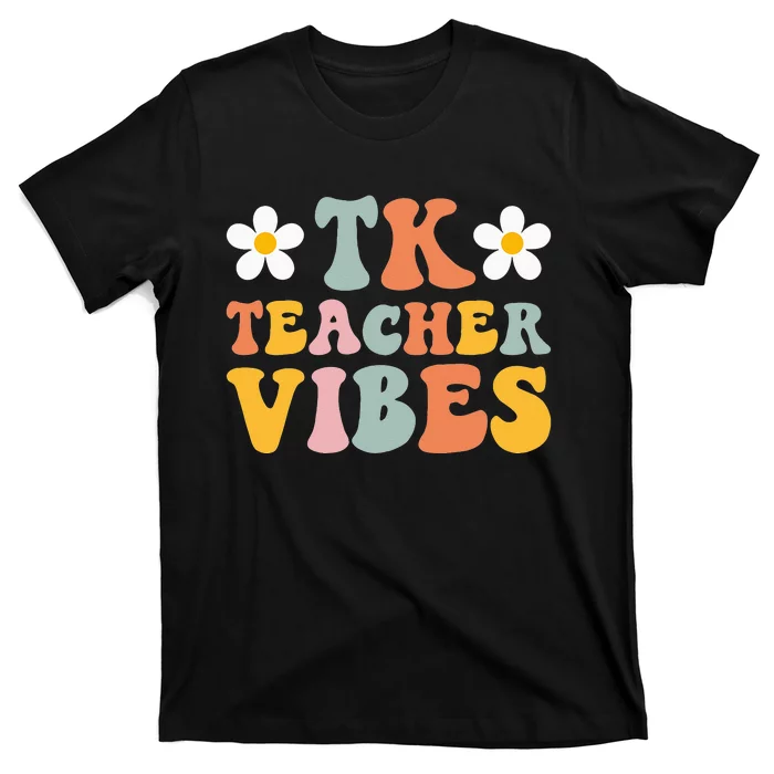 Retro Tk Teacher vibes Colorful Teacher Back to School T-Shirt