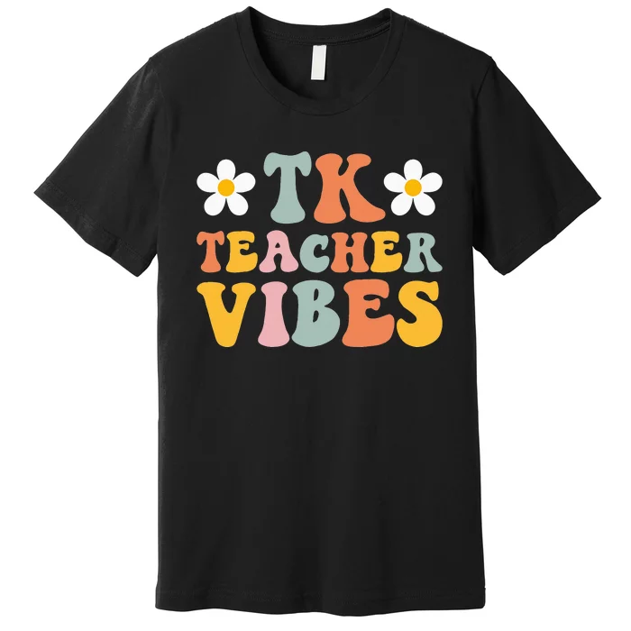 Retro Tk Teacher vibes Colorful Teacher Back to School Premium T-Shirt