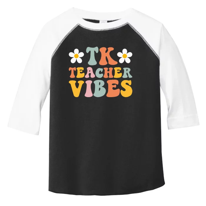 Retro Tk Teacher vibes Colorful Teacher Back to School Toddler Fine Jersey T-Shirt