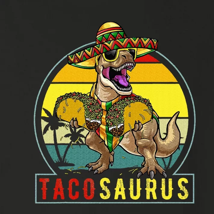 Retro Tacosaurus Taco Dinosaur T Rex Funny Cinco De Mayo Toddler Long Sleeve Shirt