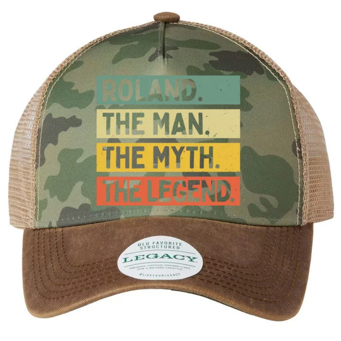 Roland The The Myth The Legend Funny Personalized Quote Gift Legacy Tie Dye Trucker Hat