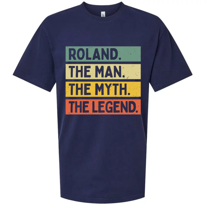 Roland The The Myth The Legend Funny Personalized Quote Gift Sueded Cloud Jersey T-Shirt