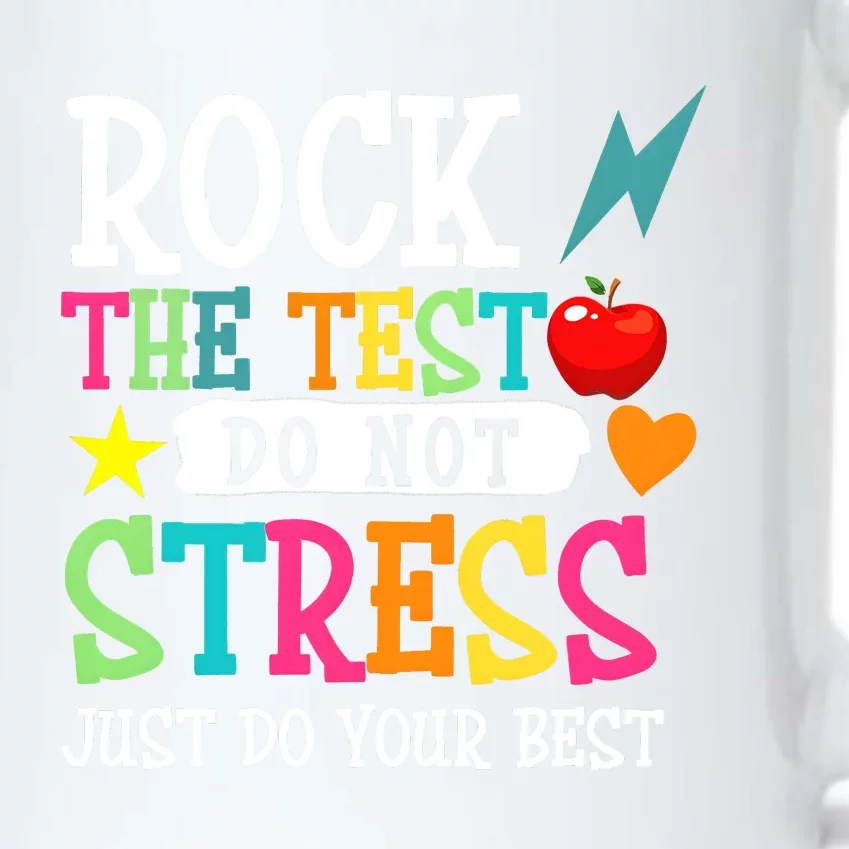 Rock The Test Teacher Life Black Color Changing Mug