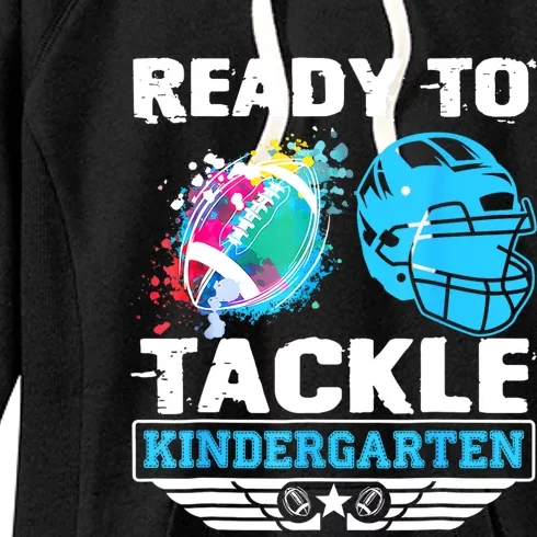 Ready To Tackle Kindergarten Football Back To School Boy Women's Fleece Hoodie