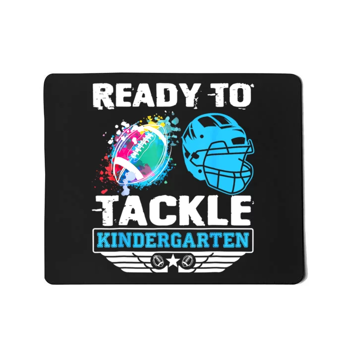 Ready To Tackle Kindergarten Football Back To School Boy Mousepad