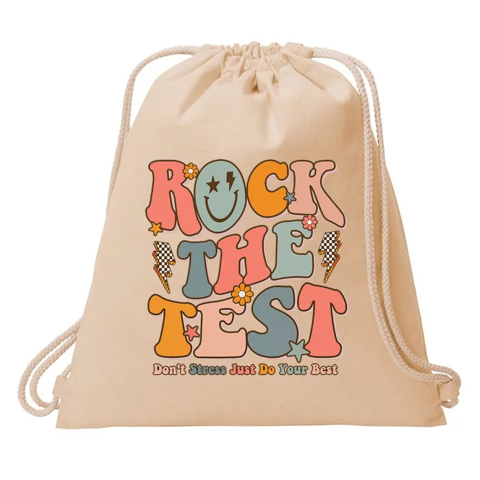 Rock The Test Testing Day DonT Stress Do Your Best Drawstring Bag