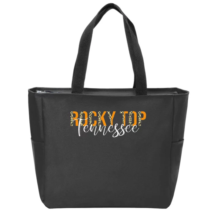 Rocky Top Tennessee Leopard Zip Tote Bag