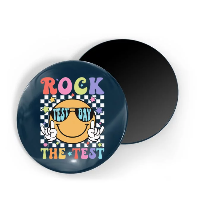 Rock The Test Testing Day Retro Motivational Teacher Student Magnet