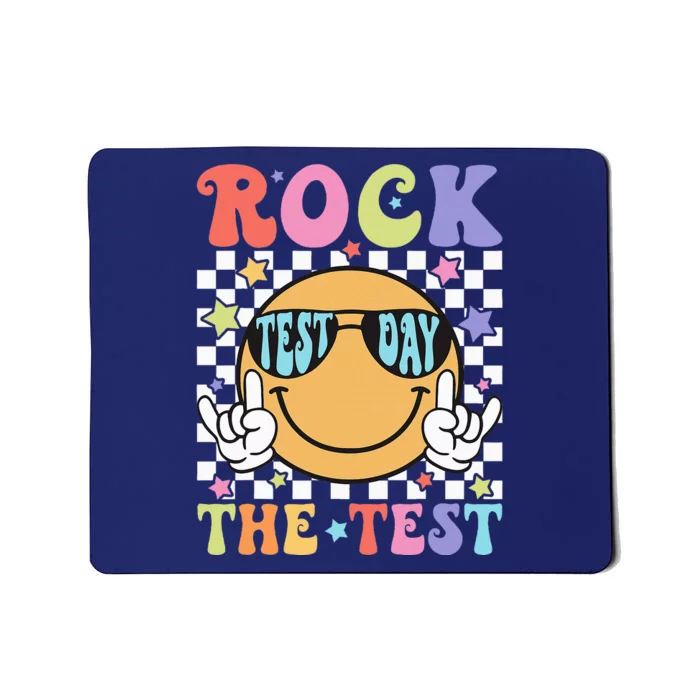 Rock The Test Testing Day Retro Motivational Teacher Student Mousepad