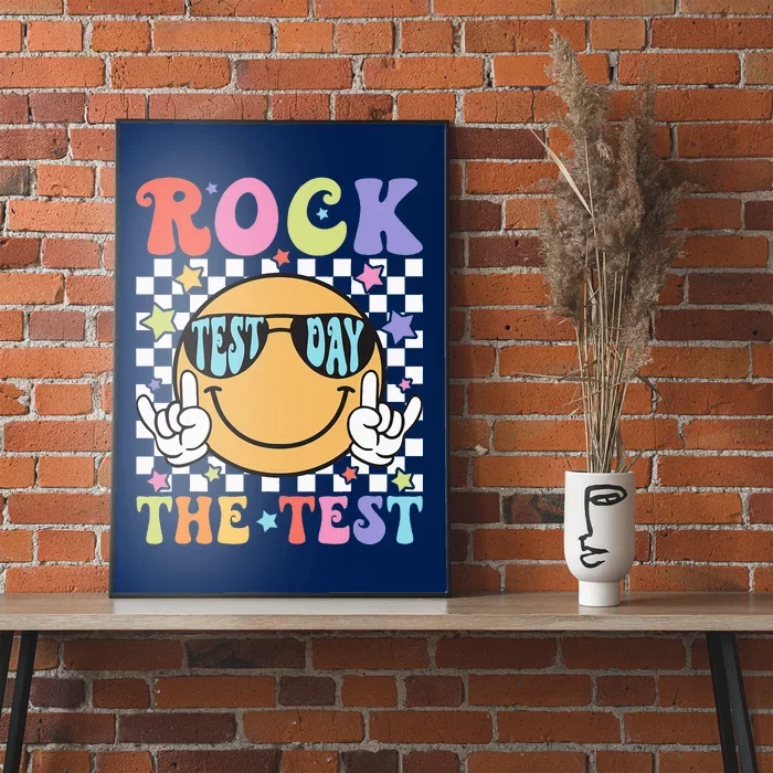 Rock The Test Testing Day Retro Motivational Teacher Student Poster