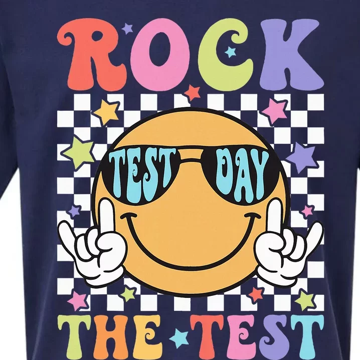 Rock The Test Testing Day Retro Motivational Teacher Student Sueded Cloud Jersey T-Shirt