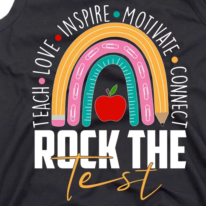 Rock The Test Teach Love Inspire Motivate Connect Tank Top