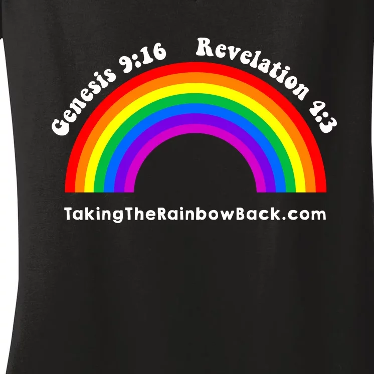 Revelation Taking The Rainbow Back Women's V-Neck T-Shirt