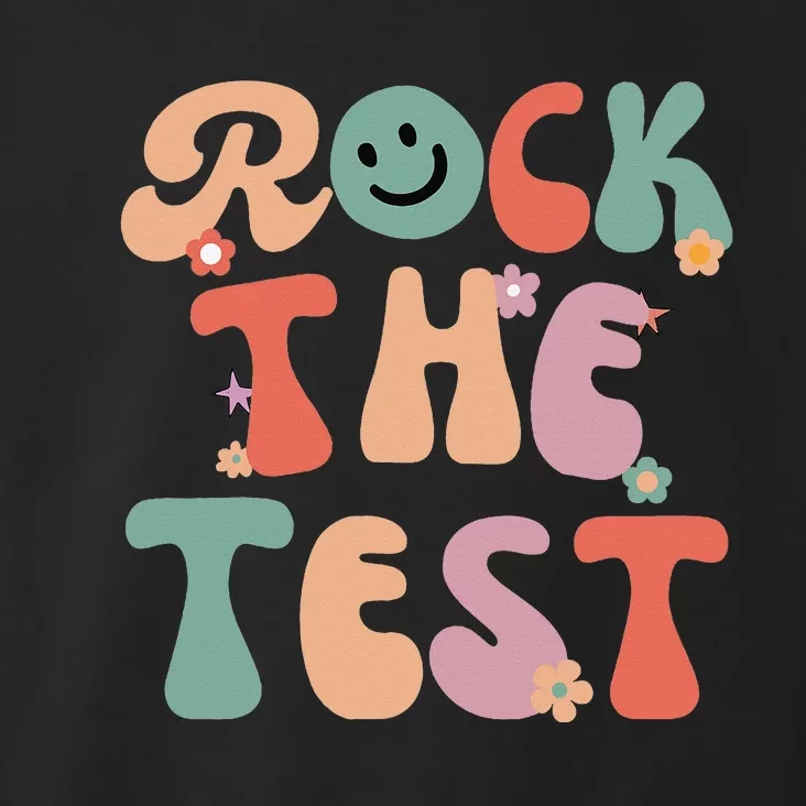 Rock The Test Testing Day Retro Motivational Teacher Student Toddler Hoodie