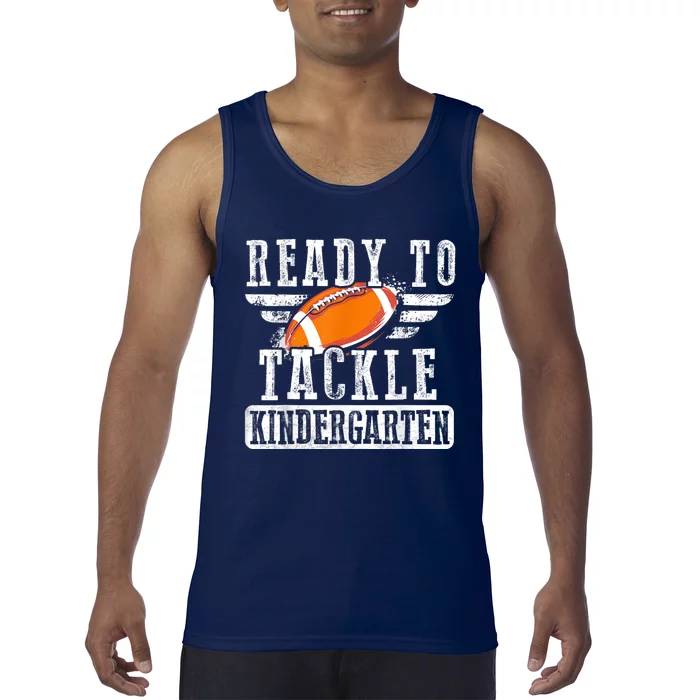 Ready To Tackle Kindergarten Football Ball Back To School Tank Top