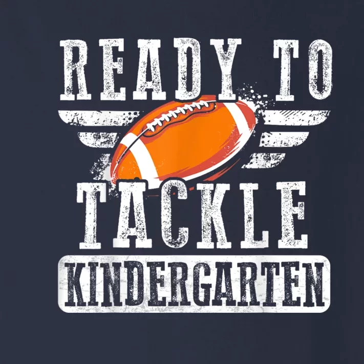 Ready To Tackle Kindergarten Football Ball Back To School Toddler Long Sleeve Shirt