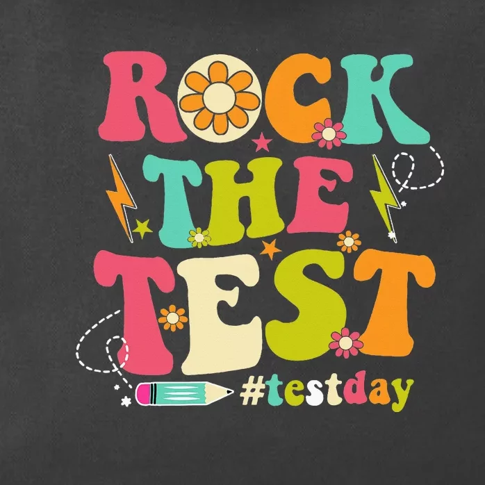 Rock The Test Testing Day Groovy Motivational Zip Tote Bag