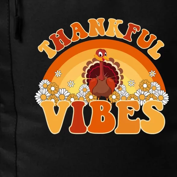 Retro Thanksgiving Thankful Vibes Turkey Sunset Daily Commute Backpack