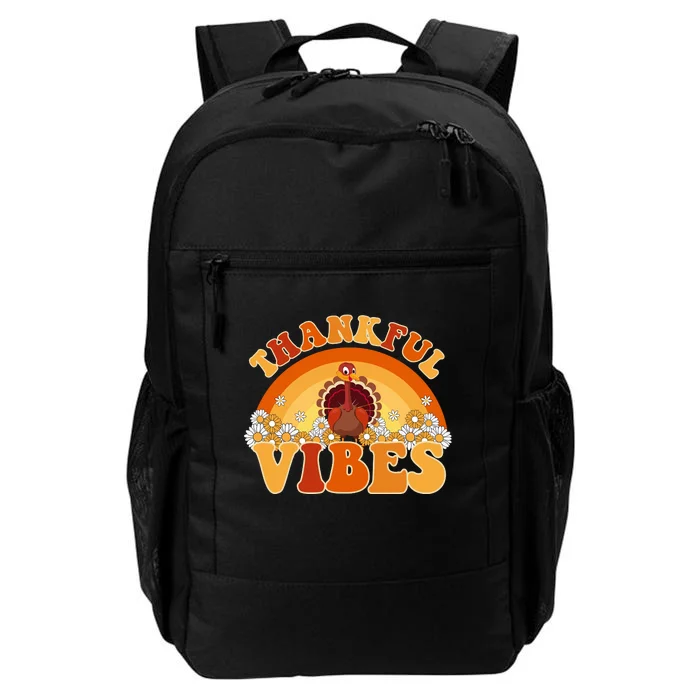 Retro Thanksgiving Thankful Vibes Turkey Sunset Daily Commute Backpack