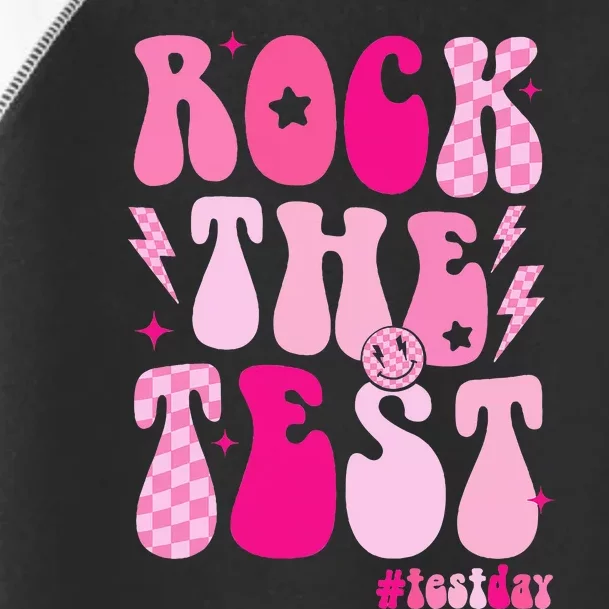 Rock The Test Testing Day Retro Motivational Toddler Fine Jersey T-Shirt