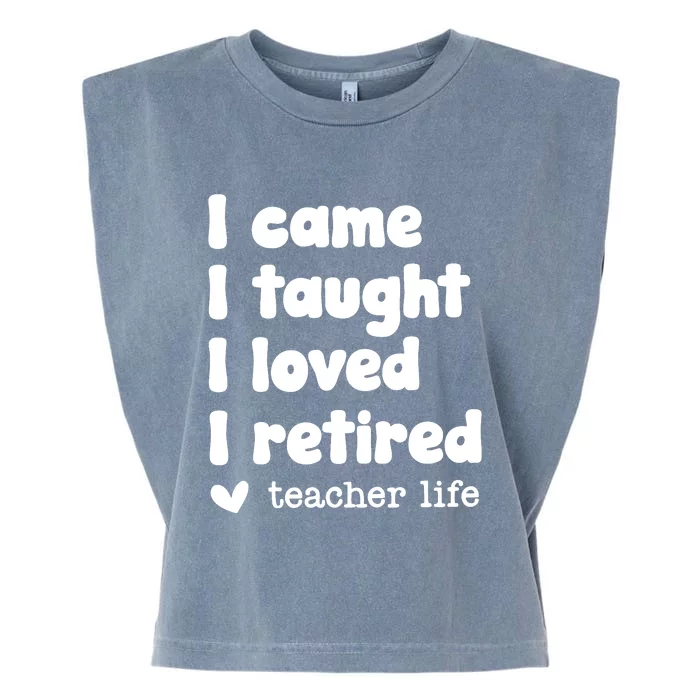 Retired Teacher Teacher Retirement Garment-Dyed Women's Muscle Tee