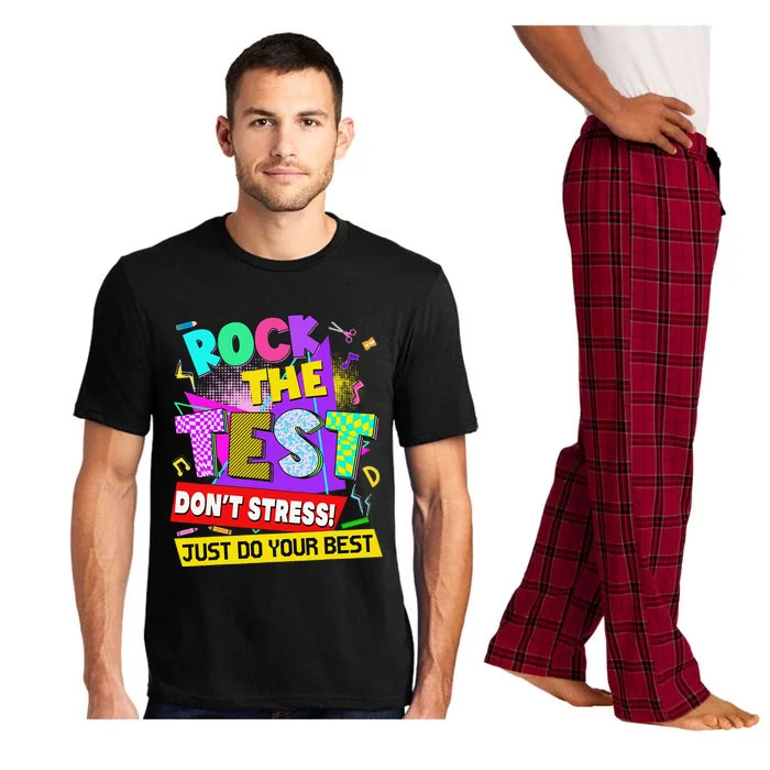 Rock The Test Dont Stress Testing Day Teachers Students Pajama Set