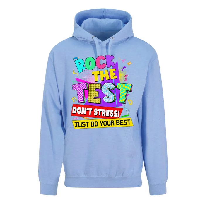 Rock The Test Dont Stress Testing Day Teachers Students Unisex Surf Hoodie