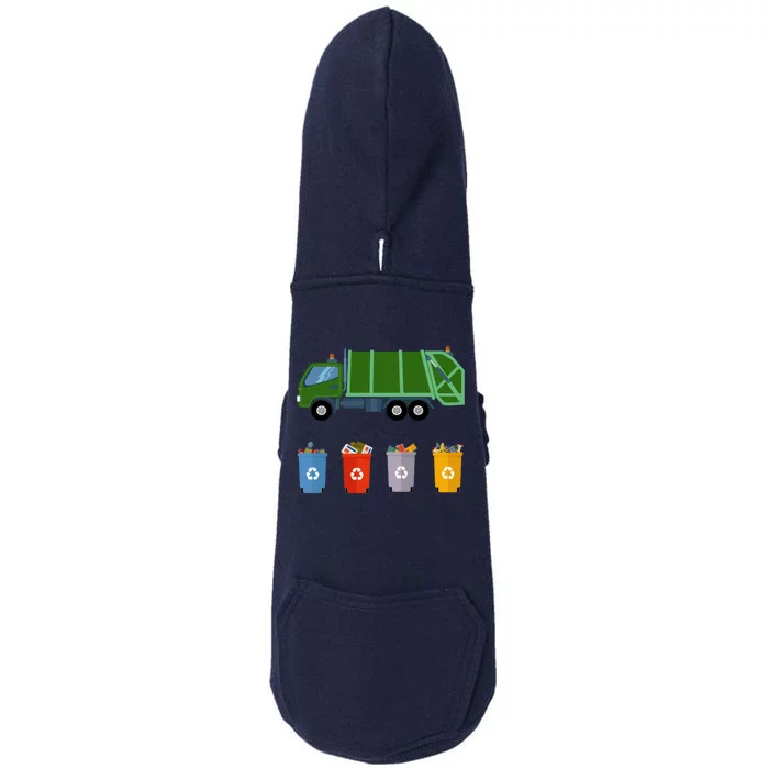 Recycling Trash Truck Garbage Truck Doggie 3-End Fleece Hoodie