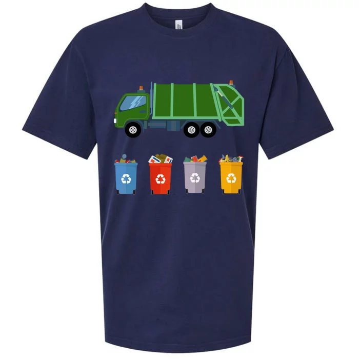 Recycling Trash Truck Garbage Truck Sueded Cloud Jersey T-Shirt